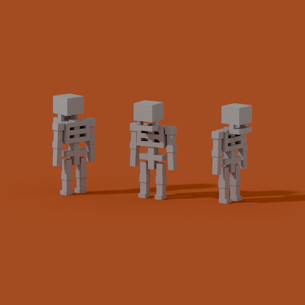 Low poly skeleton preview image 1